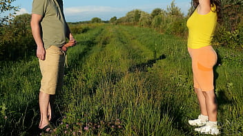 Outdoors risky sex with a random nymphomaniac stranger