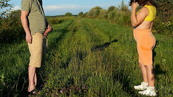 Outdoors risky sex with a random nymphomaniac stranger