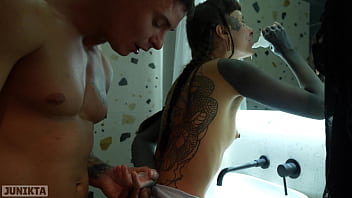 The guy came into my bathroom to have sex i surprised him and agreed