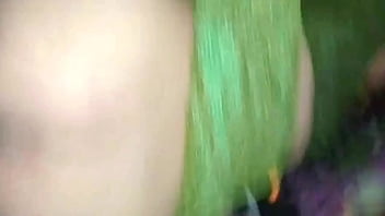 After sucking her step brother's dick the step sister inserted the dick into her tight pussy