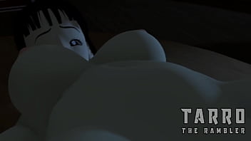 Gohan se coge a su madre mientras su padre los mira