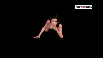 An animated 3d cartoon girl giving sexy poses in several positions