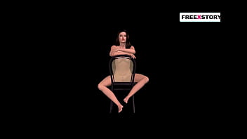 An animated 3d cartoon girl giving sexy poses in several positions