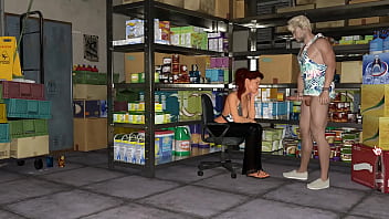 The cashier suddenly got a facial she didn't expect it 3d hentai kink maker