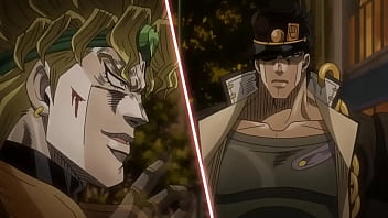 Jotaro socando o grosso