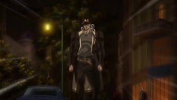 Jotaro socando o grosso