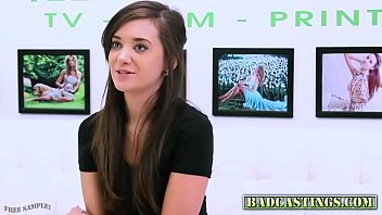 Brunette teen lisa goes into a casting