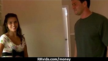 Sexy teen nails her butt on hard dick for cash 11