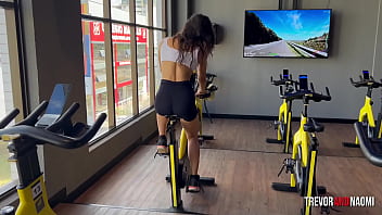 Fit babe teases at the gym and gets fucked twice at home