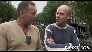 Cutie sucks and jerks off 10 pounder