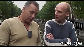 Cutie sucks and jerks off 10 pounder