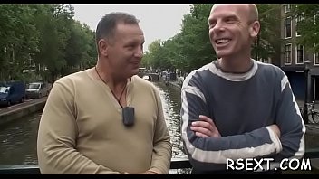 Cutie sucks and jerks off 10 pounder