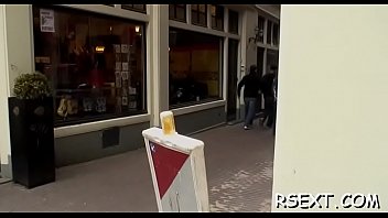 Cutie sucks and jerks off 10 pounder