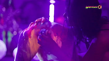 Neon party escalates girls fuck and scream with pleasure