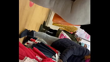 Booty in grey leggings