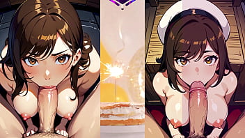 Pixai artwork rendered blowjobs