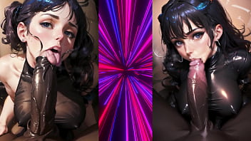 Pixai artwork rendered blowjobs