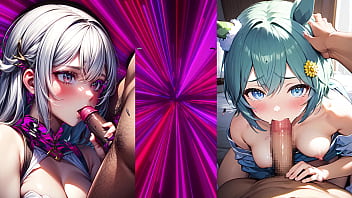 Pixai artwork rendered blowjobs