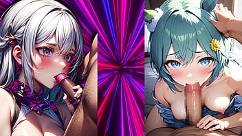 Pixai artwork rendered blowjobs