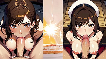 Pixai artwork rendered blowjobs