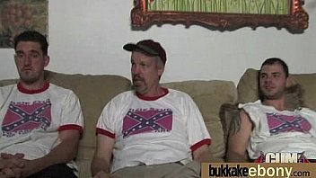 First time ebony with a group of white dicks 9