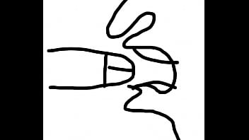 Increíble mamada de mujer de dibujo a pene de dibujo