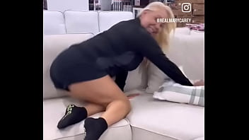 Testing out the furniture do you like the couch