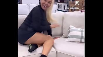 Testing out the furniture do you like the couch