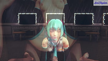 Hatsune miku sex before concert 3d hentai