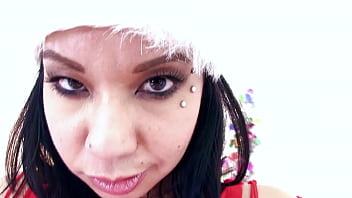 Kimmy lee christmas gift huge cock pov blowjob deepthroat facefuck and cum swallow
