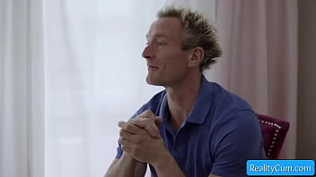 Watch this stunning busty brunette riding dick and getting all wet