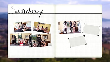 Strict slave training tied up and on tiptoes