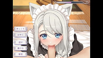 The maid jumps on the owner’s penis