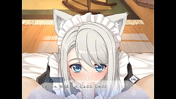 The maid jumps on the owner’s penis