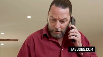 Slutty stepdaughter don't mind fucking with her boyfriend while stepdad watches