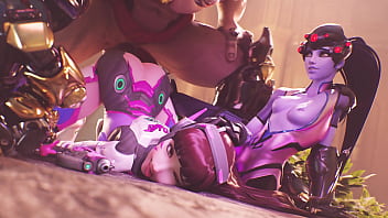 Widow holds down as doomfist dicks her down