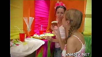 Lustful teen covers his lengthy inches in sweet twat juices