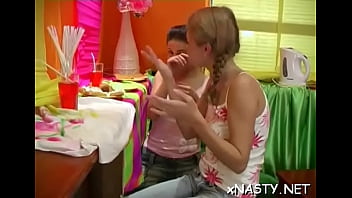 Lustful teen covers his lengthy inches in sweet twat juices