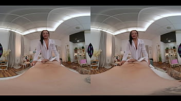 Hot milf masseuse massages client in hotel room 360 vr porn blowjob riding cock pierced pussy