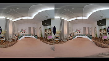 Hot milf masseuse massages client in hotel room 360 vr porn blowjob riding cock pierced pussy