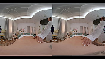 Hot milf masseuse massages client in hotel room 360 vr porn blowjob riding cock pierced pussy