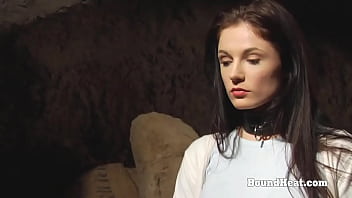 Sexy big butt lesbian madame fingering herself and tight strapped slave