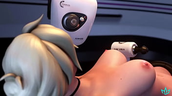 Mercy cums at aimee's hands