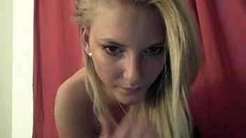 Hot blonde shows her big perfect tits