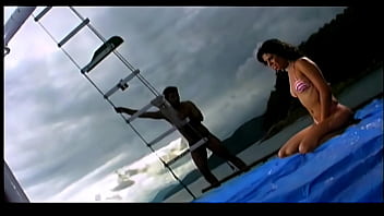 A natural exotic beauty gets wild riding anal on a boat rocking on the waves