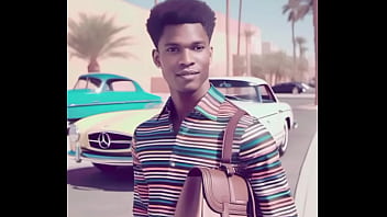 Enjoying chocolate cock