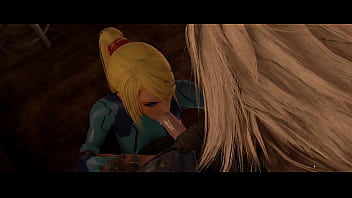 Final fantasy cloud sprays metrod samus with cum