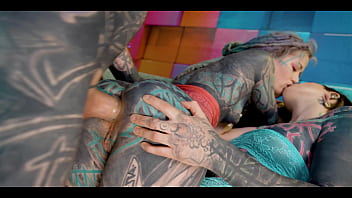 Alternative teens fuck tattooed guy inked up pleasures young sluts
