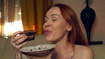 Step mom’s kinky cum eating cake fetish in steamy kitchen turns into a forbidden food porn fantasy that satisfies her wildest cravings