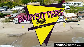 Three perfect body 80s teens teach lucky brat to behave